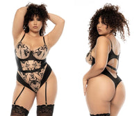 Mapale 8846x Nellie Bodysuit Plus Color Nude-Black