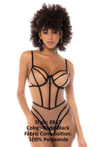 MAPALE 8847 COLLO DEL BODYSUABLE PROMEDO Nude-Black