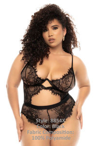 MAPALE 8854X Nairobi Bodysuit más color negro