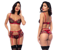 Mapale 8898 Three Piece Set Color Black-Red