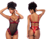 Mapale 8900 en peluche couleur noir-rouge