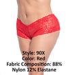 MAPALE 90X Couleur de boyshort en dentelle rouge