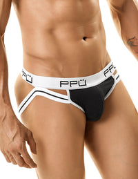 PPU 0965 JOCKSTRAP COULEUR BLANC-BLACK