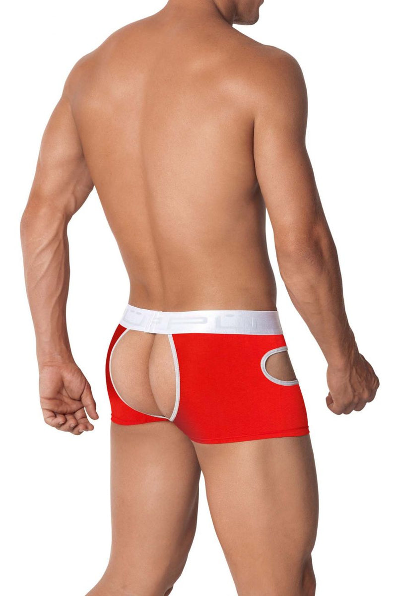 PPU 2104 Open Back Trunks Color rojo