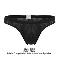 PPU 2303 Couleur de bikini microfibre noir