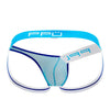 PPU 2308 un côté de jockstrap en maillage une turquoise