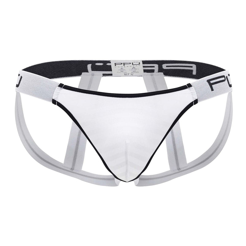 PPU 2311 Couleur de jockstrap de microfibre blanc