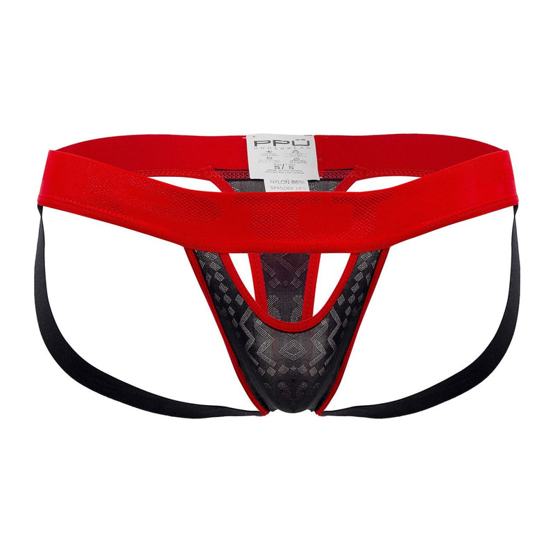 PPU 2313 Peek-a-boo color jockstrap negro