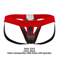 PPU 2313 Peek-a-boo color jockstrap negro