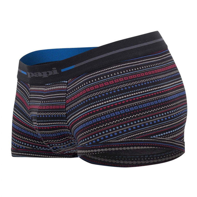 Papi 554569-968 Pencil Stripes Brazilian Trunks Color Black-Blue