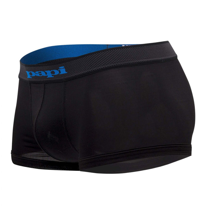 Papi 626182-968 Cool2 2pk Trunks brésiliens à imprimé solide couleur noire-bleu-bleu