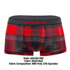 PAPI 626182-982 COOL2 2PK TRUNKS BRÉSILIENNES à imprimé solide couleur noir-rouge