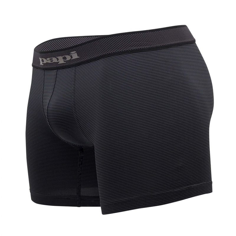 PAPI 626185-962 COOL2 2PK BOXER SOLID BOXER COULEUR NOIR-GRAY