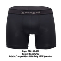 PAPI 626185-962 COOL2 2PK BOXER SOLID BOXER COULEUR NOIR-GRAY