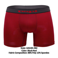 PAPI 626185-982 Cool2 2pk boxeador sólido Briefs color negro-rojo