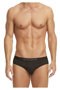 PAPI 980403-001 3PK Coton Stretch Brief Couleur noir