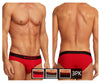 PAPI 980403-950 3PK Coton Stretch Brief Couleur rouge-gris-noir