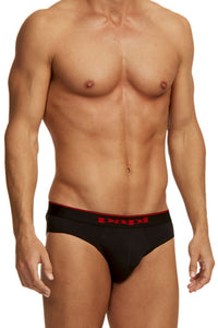 PAPI 980403-950 3PK Coton Stretch Brief Couleur rouge-gris-noir