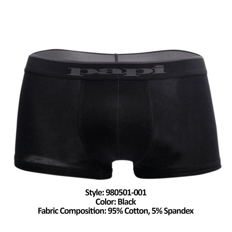 PAPI 980501-001 3PK Coton Stretch Brésilien Solids Color noir