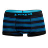 PAPI 980503-969 3PK Coton Stretch Brésilien Bande de yarndye Stripe Color Turquoise-Black