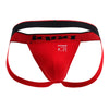 Papi 980911-950 3PK Coton Stretch Jockstrap Couleur rouge-gris-noir