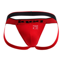 Papi 980911-950 3PK Coton Stretch Jockstrap Couleur rouge-gris-noir