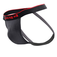 Papi 980911-950 3PK Coton Stretch Jockstrap Couleur rouge-gris-noir