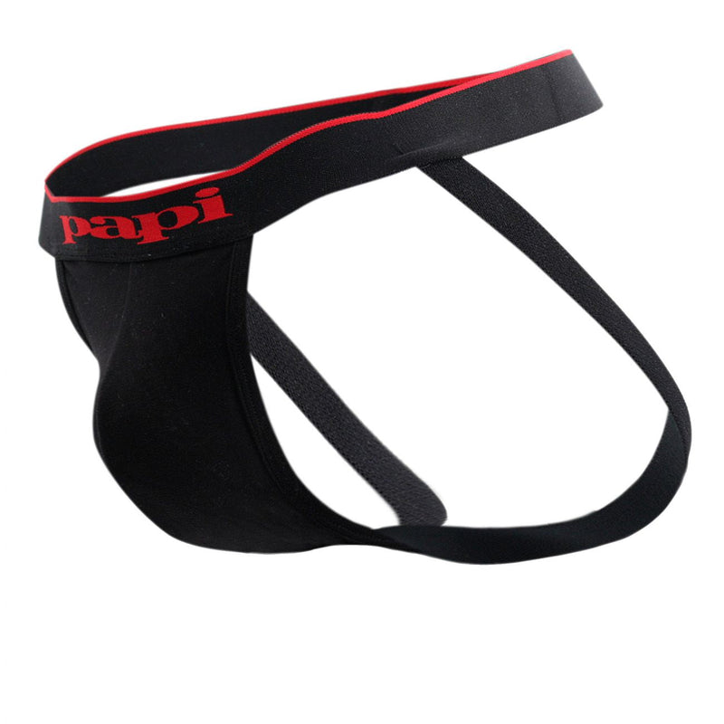 Papi 980911-950 3PK Cotton Stretch Jockstrap Color Red-Gray-Black