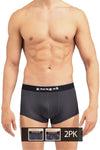 PAPI MPA005 2PK Brasileño Trunks color negro-gris