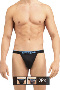 Papi Umpa006 2pk Jockstrap रंग काला-नीला