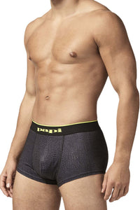 Papi UMPA048 2PK Microflex Brazilian Trunks Color Charcoal-Leopard