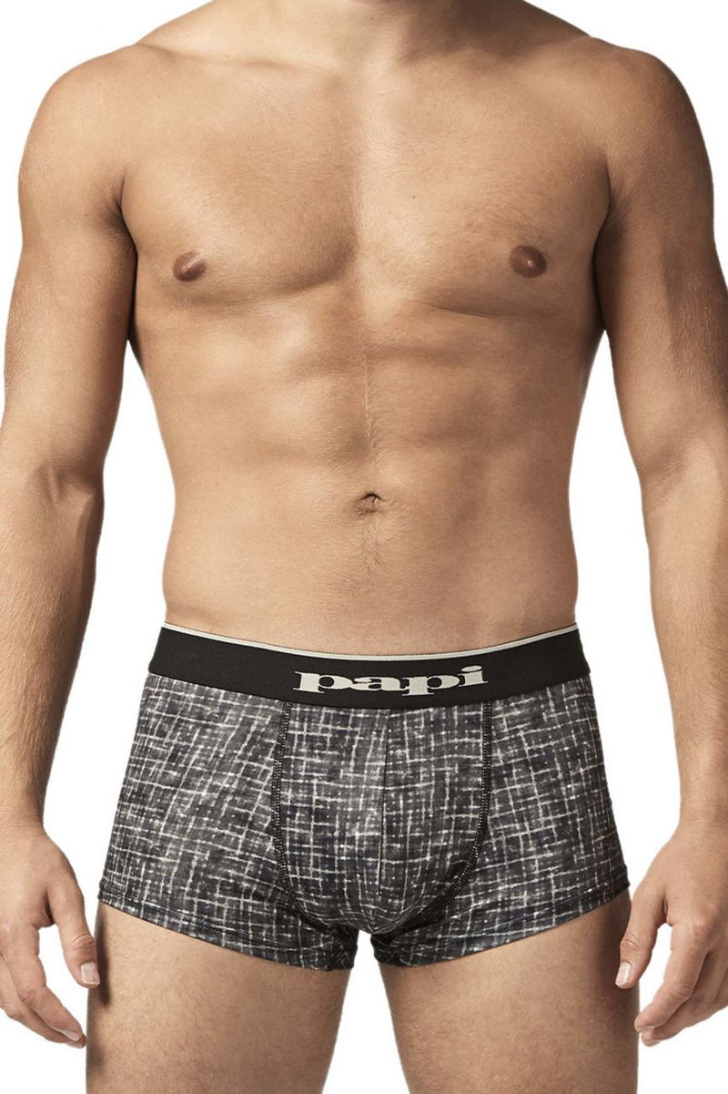 Papi UMPA048 2PK Microflex Brazilian Trunks Color Gray-Texture