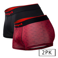 Papi UMPA048 2PK Microflex Brazilian Trunks Color Red-Graphic