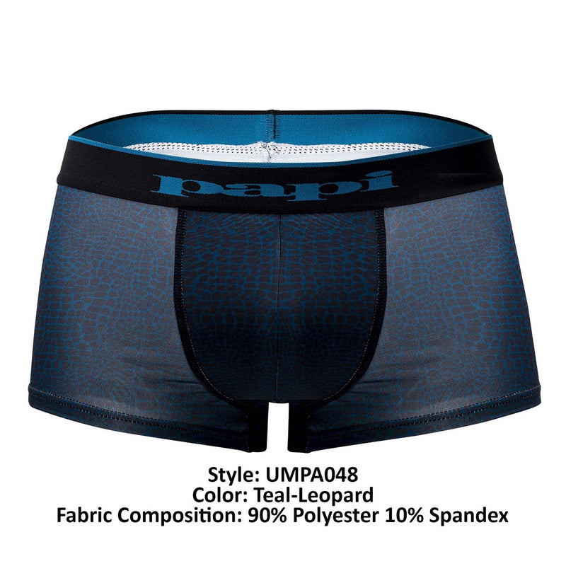 PAPI UMPA048 2PK Microflex Trunks brasileño Color Teal-Leopard