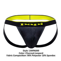 Papi UMPA049 2PK Microflex Jockstrap Color Charcoal-Leopard