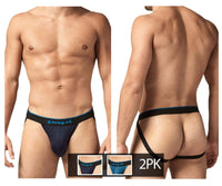 PAPI UMPA049 2PK MICROFLEX Jockstrap Color Teal-Graphic