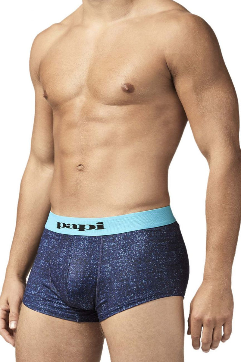 PAPI UMPA050 Fashion Microflex Trunks brasileño Color Blue Pixel Impresión