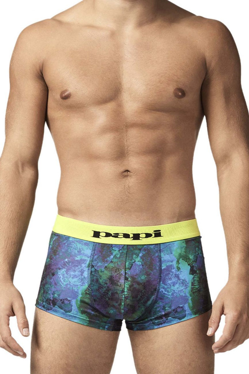 Papi UMPA050 Fashion Microflex Brazilian Trunks Color Ocean Multi Print