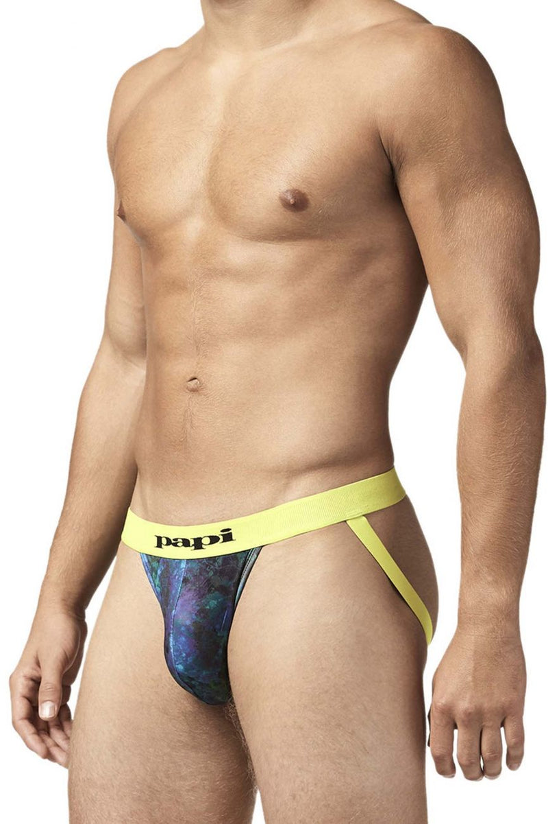 PAPI UMPA051 Fashion microflex brésilien jockstrap cool ocean multi-imprime