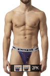 PAPI UMPA081 2PK Microflex Jockstrap Color Tropical-Black