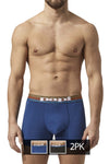 PAPI UMPA088 2PK Microflex Brésilien boxer Briefs Couleurs bleu-noir