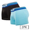 PAPI UMPA088 2PK Microflex Brésilien boxer Briefs Couleurs turquoise-noir