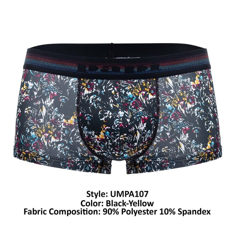 PAPI UMPA107 2PK Microflex Performance Trunks Color Black-Yellow