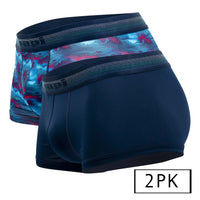 Papi UMPA107 2PK Microflex Performance Trunks اللون الأزرق المطبوع