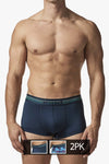 Papi UMPA107 2PK Microflex Performance Trunks اللون الأزرق المطبوع