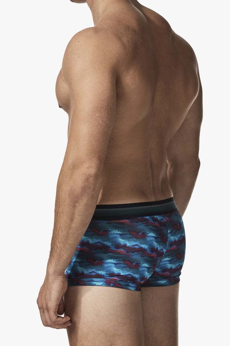 PAPI UMPA107 2PK Microflex Performance Trunks Color imprimé en bleu