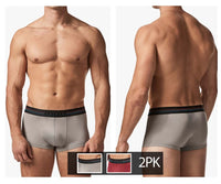 بابي UMPA107 2PK Microflex Performance Trunks اللون رمادي-أحمر