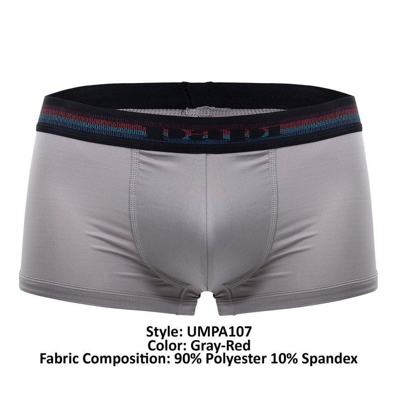 بابي UMPA107 2PK Microflex Performance Trunks اللون رمادي-أحمر