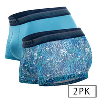 بابي UMPA107 2PK Microflex Performance Trunks اللون أزرق مخضر