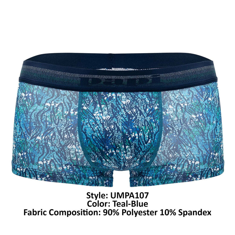 PAPI UMPA107 2PK Microflex Performance Trunks Color Teal bleu